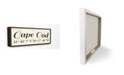 Stupell Industries Wood Cursive City Coordinates Cape Cod Canvas Wall Art, 10" x 24"